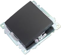 1-клавишный переключатель STEKKER механизм, 250В, 10A, серия Катрин, GLS10-7105-05, черный 39604