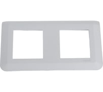 Горизонтальная рамка Legrand пластиковая Mosaic 2x2 модуля Алюминий 079304L
