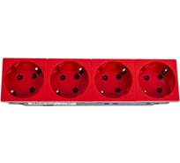 Розетка Legrand 4 x 2К+3 под углом 45° Программа Mosaic с механической блокировкой 077283