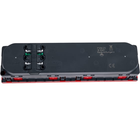 Розетка Legrand 4 x 2К+3 под углом 45° Программа Mosaic с механической блокировкой 077283