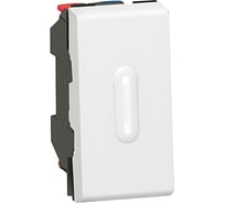 Переключатель на два направления Legrand Программа Mosaic 1 модуль 10 AX с подсветкой 077002