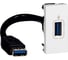 Розетка USB Legrand Mosaic 1 модуль, оборудована шнуром, белая 078746 1