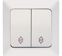 Проходной 2-клавишный выключатель NE-AD 10А, 250В, Aras, Белый, 93-110-52