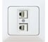 Компьютерная+телефонная розетка NE-AD CAT5+CAT3, Aras, Белый, 93-110-21-DN 1
