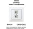 Компьютерная+телефонная розетка NE-AD CAT5+CAT3, Aras, Белый, 93-110-21-DN 2