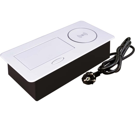 Выдвижная розетка (выдвижной блок розеток) SETE 1 EURO розетка, 2 USB, беспроводная зарядка SBT-1UCW-10