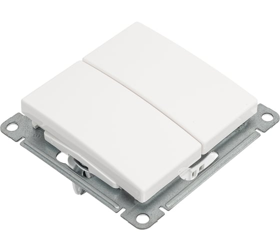 2-клавишный механизм переключателя Systeme Electric скрытой проводки W59 10А IP20 10AX белый VS610-256-1-86