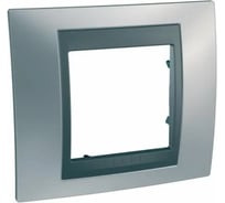 1-ая рамка Systeme Electric Unica Top Хром матовый/Графит SE MGU66.002.238