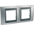 2-ая рамка Systeme Electric Unica Top Хром матовый/Графит SE MGU66.004.238 1