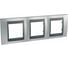 3-ая рамка Systeme Electric Unica Top Хром матовый/Графит SE MGU66.006.238 1