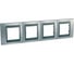 4-ая рамка Systeme Electric Unica Top Хром матовый/Графит SE MGU66.008.238 1