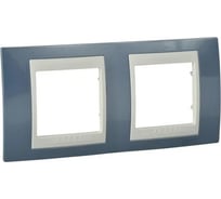 2-ая горизонтальная рамка Systeme Electric Unica Хамелеон Голубой лед/Бежевый SE MGU6.004.554