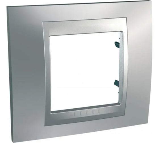 1-ая рамка Systeme Electric Unica Top Хром матовый/Алюминий SE MGU66.002.038 1