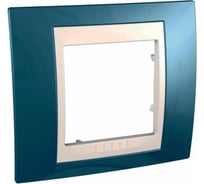 1-ая рамка Systeme Electric Unica Хамелеон Голубой лед/Бежевый SE MGU6.002.554