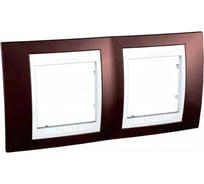 2-ая горизонтальная рамка Systeme Electric Unica Хамелеон Терракотовый/Белый SE MGU6.004.851