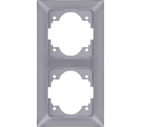 Вертикальная 2-местная рамка NE-AD Aras, Серебро, 93-22-61