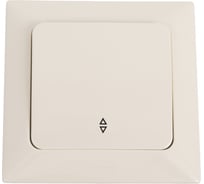 Проходной 1-клавишный выключатель NE-AD 10А, 250В, Aras, Крем, 93-111-05