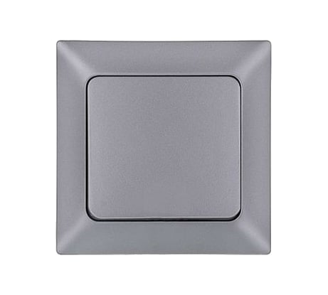 1-клавишный выключатель NE-AD 10А, 250В, Aras, Серебро, 93-122-01