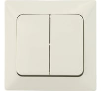 2-клавишный выключатель NE-AD 10А, 250В, Aras, Крем, 93-111-03