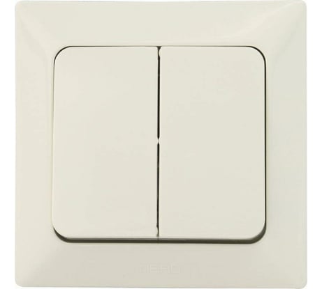 2-клавишный выключатель NE-AD 10А, 250В, Aras, Крем, 93-111-03