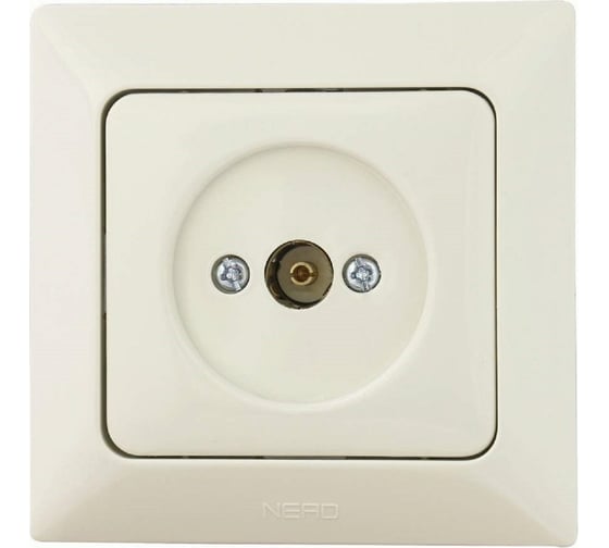 Проходная/концевая TV Розетка NE-AD Aras, Крем, 93-111-07