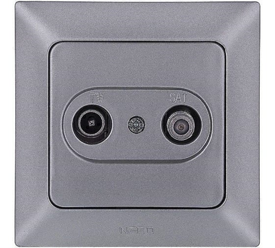 Концевая розетка TV-SAT NE-AD Aras, Серебро, 93-122-30 1