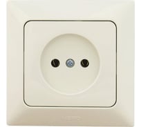 Розетка NE-AD без заземления, керамика, 16А, 250В, Aras, Крем, 93-111-02-P