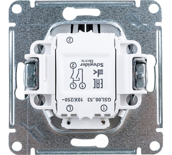 Механизм выключателя Systeme Electric 2-клавиши СП Glossa 10А IP20 сх. 5а 10AX графит GSL001353