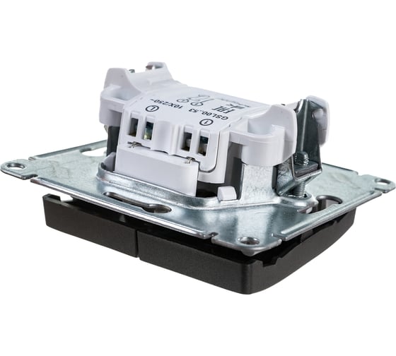 Механизм выключателя Systeme Electric 2-клавиши СП Glossa 10А IP20 сх. 5а 10AX графит GSL001353