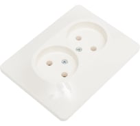 Розетка Systeme Electric Glossa Молочная 2-ая б/з в сборе SE GSL000920