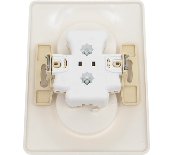 Розетка Systeme Electric Glossa Молочная 2-ая б/з в сборе SE GSL000920