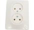 Розетка Systeme Electric Glossa Молочная 2-ая б/з в сборе SE GSL000920 3
