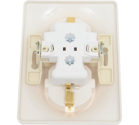 Розетка Systeme Electric Glossa Молочная 2-ая с/з в сборе SE GSL000924