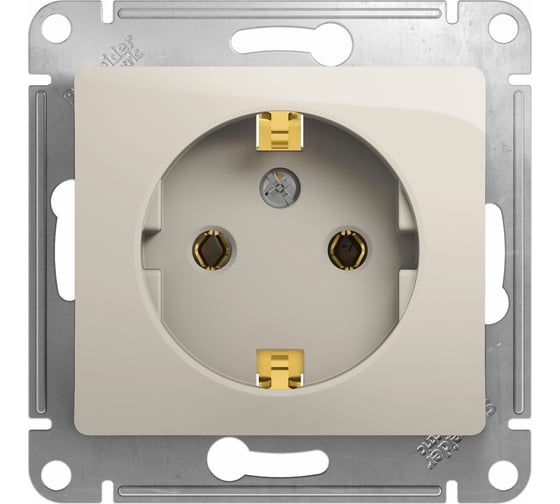 Розетка Systeme Electric Glossa Молочная с/з SE GSL000943