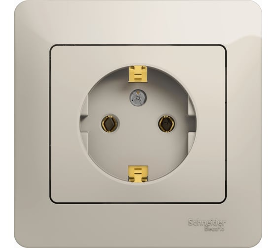 Розетка Systeme Electric Glossa Молочная с/з в сборе SE GSL000942