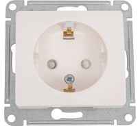 Розетка Systeme Electric Glossa Молочная с/з со шторками GSL000945