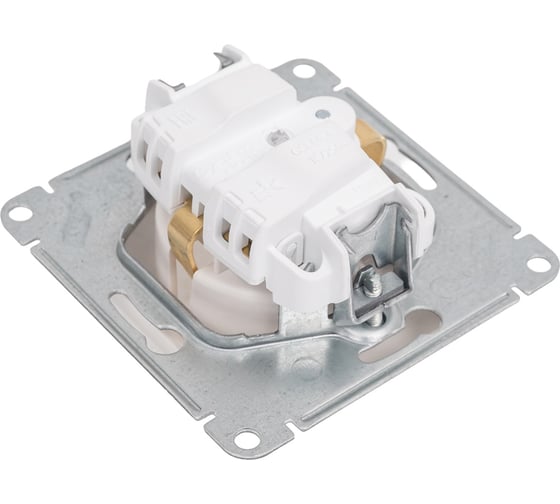 Розетка Systeme Electric Glossa Молочная с/з со шторками GSL000945