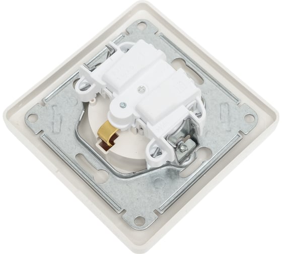 Розетка Systeme Electric Glossa Молочная с/з со шторками с крышкой IP20 в сборе SE GSL000946