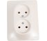 Розетка Systeme Electric Glossa Перламутр 2-ая б/з, 16А в сборе SE GSL000620 1