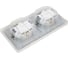 Розетка Systeme Electric Glossa Перламутр 2-ая с/з, со шторками, в сборе, IP44 SE GSL000647 4