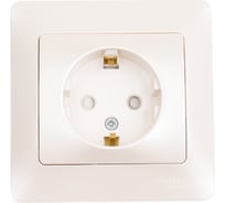 Розетка Systeme Electric Glossa Перламутр с/з со шторками, 16А в сборе SE GSL000644