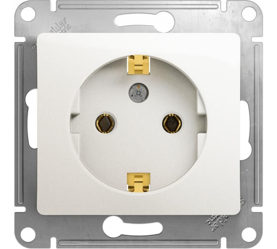 Розетка Systeme Electric Glossa Перламутр с/з, 16А SE GSL000643