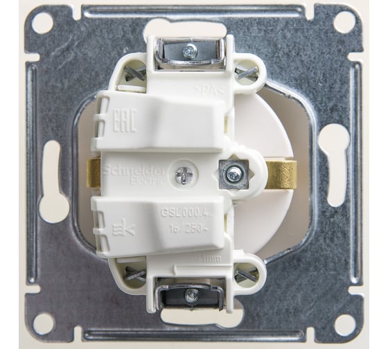 Розетка Systeme Electric Glossa Перламутр с/з, 16А SE GSL000643