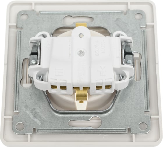 Розетка Systeme Electric Glossa Перламутр с/з, 16А в сборе SE GSL000642