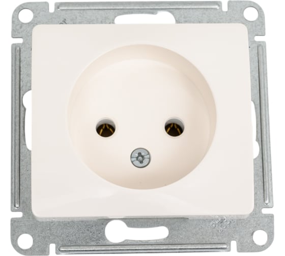 Розетка Systeme Electric Glossa без заземления,16А, 250В, механизм, молочный SE GSL000941 1
