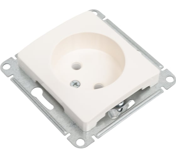 Розетка Systeme Electric Glossa без заземления,16А, 250В, механизм, молочный SE GSL000941