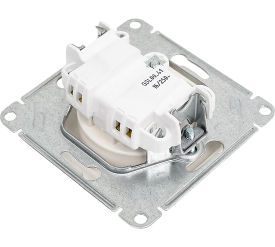 Розетка Systeme Electric Glossa без заземления,16А, 250В, механизм, молочный SE GSL000941