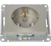 Розетка Systeme Electric Glossa Платина с/з со шторками SE GSL001245