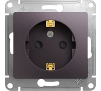 Розетка Systeme Electric Glossa Сиреневый туман с/з со шторками SE GSL001445