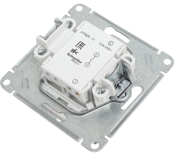 1-клавишный выключатель Systeme Electric AtlasDesign Art Белый сх.1, 10АХ, механизм SE ATN200111